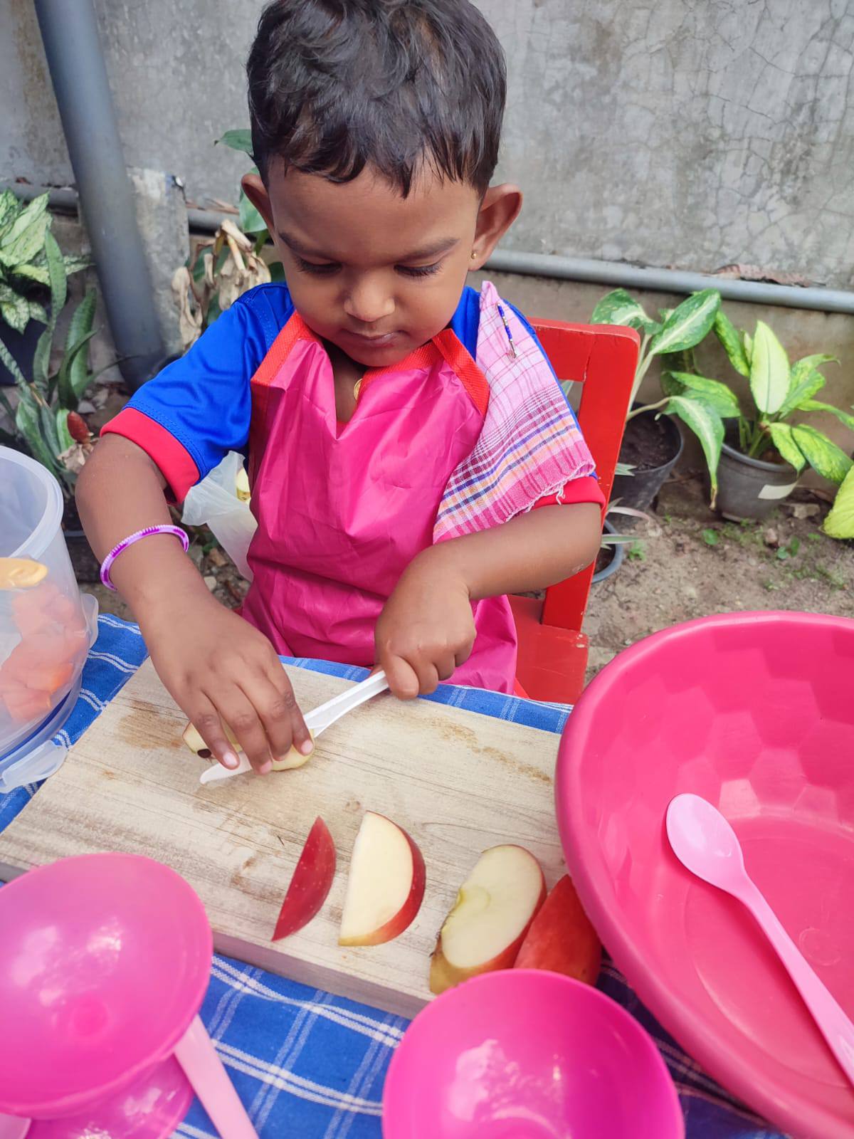 Happy children learning together
